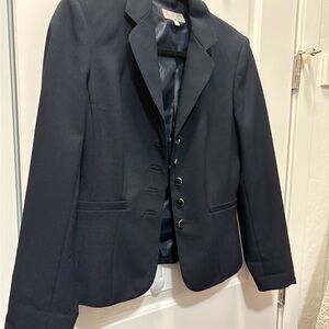 Navy Blazer with Button Detail